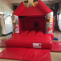 Red Hero Bouncy Castle Package