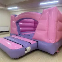 Pink And Purple Low Height Bouncy Castle