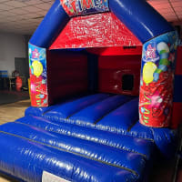 11ft X 15ft Red And Blue Party Time Bouncy Castle Hire