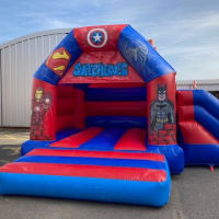 14 X17 A Frame Red And Blue Slide Bounce Combi Castle