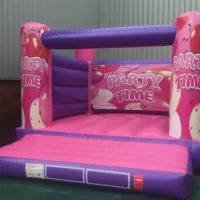 Pink Party Time Bouncy Castle