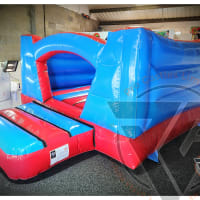 12ft X 12ft Red And Blue V Front Bouncer Personalised Your Way