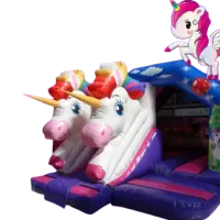 Monster Truck And Kids Bouncy Castle With A Slide