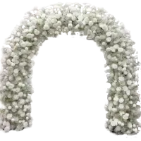 White Rose & Gyp Floral Arch