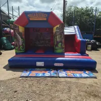 15ft X 15ft Dinosaur Themed Bouncy Castle With Slide
