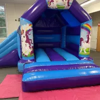 Blue And Purple Gloss Velcro Slide Castle