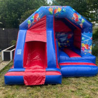 Red Party Combi Bouncy Castle And Slide Weekend