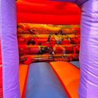 Action Hero Themed Slide Bouncer Bouncy Castle With Front Slide