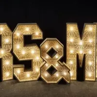 Mr And Mrs Mr And Mr Mrs And Mrs 4ft Rustic Light Up Letters