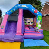 12ft X 15ft Childrens Unicorn Themed Bouncy Castle Slide Combo