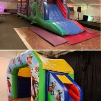 Pirates Combi Castle And Pirates Obstacle Course Packcage