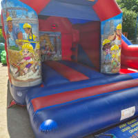 15ft X 15ft Construction Themed Bouncy Castle With Slide