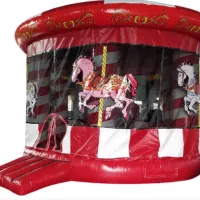 3d Carousel Bouncy Castle