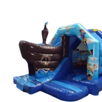 Monster Truck And Kids Bouncy Castle With A Slide