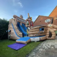 Giant Obstacle Course  Mega Slide  4 Inflatable Games And Castles