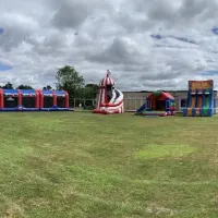 Giant Obstacle Course  Mega Slide  4 Inflatable Games And Castles