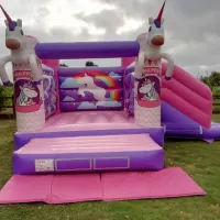 Unicorn Bouncy Castle With Slide