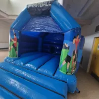 Blue Football Bouncy Castle