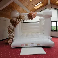 White 12ft X 12ft Bouncy Castle