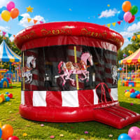 3d Carousel Bouncy Castle