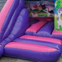 12ft X 15ft Childrens Unicorn Themed Bouncy Castle Slide Combo