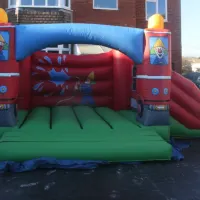 Fireman Sam Fire Engine Bouncy Castle With Slide