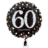 18 Inch Black And Gold Milestone Birthday Foil Balloons