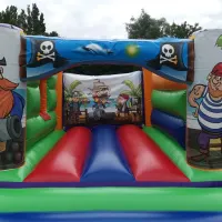 Pirate Multi Colour Slide Bouncy Castle