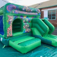 17x12  X 8ft 10 High Jungle Box Castle With Slide