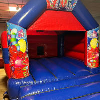 11ft X 15ft Red And Blue Party Time Bouncy Castle Hire