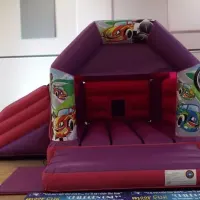 Pink  Purple Side Slide Castle Velcro 15 X 17ft