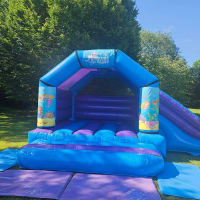 13ft X 18ft Mermaids Side Slide Blue And Purple Castle