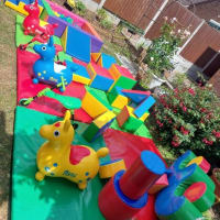 Any 12ft X 12ft Castle Platform Slide And Multicoloured Soft Play Package