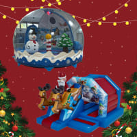 Snow Globe And 3d Christmas Bouncy Castle