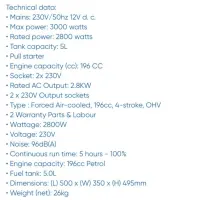 2.8kw Open Frame Inverted Generator