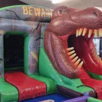 3d Dino Slide Bouncy Castle