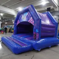 Adult Disco Bouncy Castle Blue