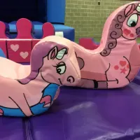 Unicorns Bouncy Castle Soft Play Package.