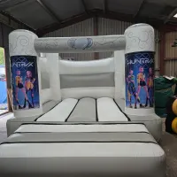 Grey And White K-pop Demon Hunters H Frame Bouncy Castle