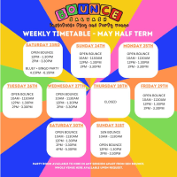 May Half Term Bookings - Saturday 23rd - Sun 31st May