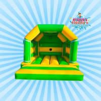 15x12ft Green And Yellow Bouncy Castle Minecraft Theme