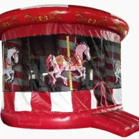 3d Carousel Bouncy Castle