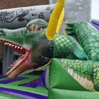 3d Dragons Lair Bouncy Castle With Slide