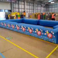 Foot Pool Game Set Up For Team Building