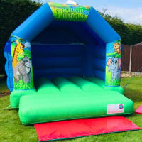 Blue And Green Bouncy Castle