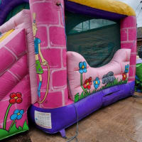 14ft X 16ft Pink N Funky Bounce And Front Slide