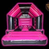 Black And Pink Bouncy Castle