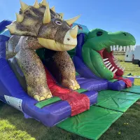 Double Dino Bouncy Castle