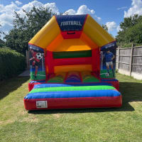 Multicoloured 14 X 12ft Disco Ready Bouncy Castle