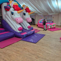 Unicorn Curve Premium Bouncy Castle Package